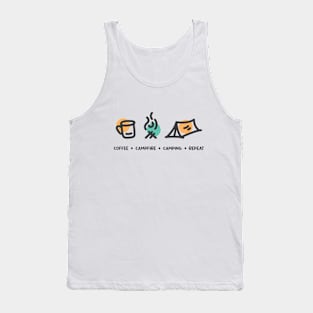 Coffee Campfire Camping Repeat Tank Top